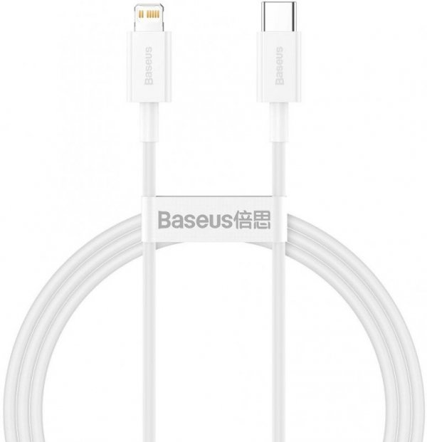 KABEL USB-C / Lightning iPhone Baseus Superior CATLYS-A02 1m 20W PD Quick Charging BIAŁY PREMIUM