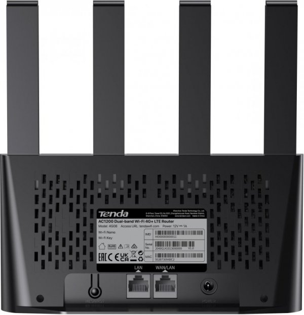 ROUTER TENDA 4G08 LTE AC1200 Dual-Band Wi-Fi 4G+