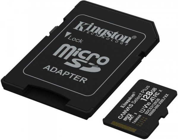Karta pamięci microSD 128GB Kingston Canvas Select Plus microSDXC C10 UHS-1 128GB