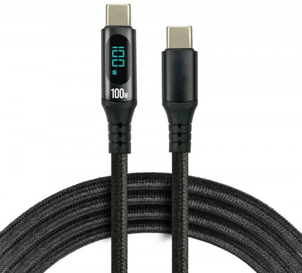 KABEL USB-C / USB-C LCD everActive CBB-2PD5L 200cm 20V 5A 100W