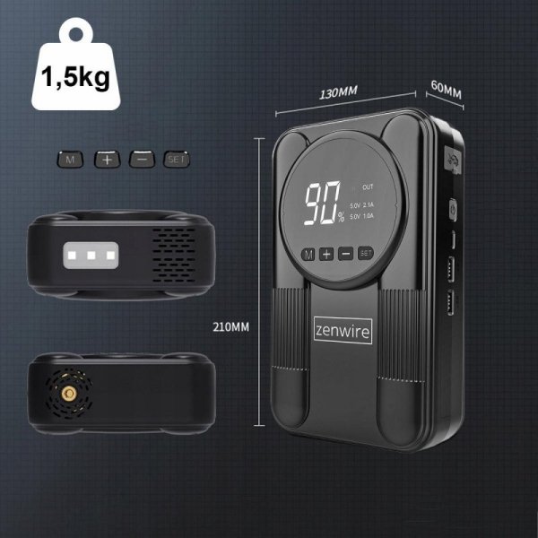 Booster Powerbank Jump Starter Kompresor Samochodowy Zenwire CYD14