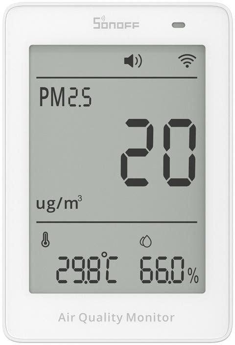 Miernik jakości powietrza WiFi LCD Sonoff AirGuard PM2.5 SAWF-07P