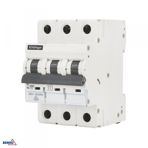 Wyłącznik nadprądowy 6KA 3P C 16A VDE SCHELINGER