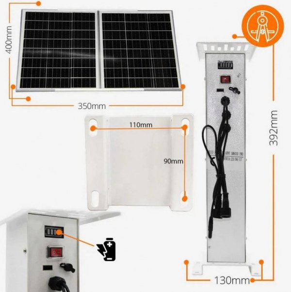 Kamera IP ORLLO Z10 WiFi POE z panelem fotowoltaicznym SM6030 PRO