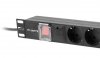 Lanberg Listwa zasilająca Rack PDU 19  1U 10A 7X SCHUKO 2m czarny C14