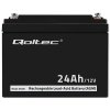 Qoltec Akumulator AGM | 12V | 24Ah | max.7.2A