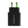 Qoltec Ładowarka sieciowa | 18W | 5-12V | 1.5-3A | USB typ C PD |       USB QC 3.0 | Czarna