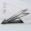 AXAGON STND-L Podstawa do laptopów aluminiowa 10-16, 4 regulowane kąty nachylenia