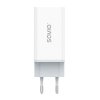 Savio Ładowarka sieciowa 65W GaN LA-07 z kablem typu C-USB typ C 100W 1m, biało-czarna