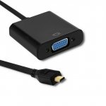 Qoltec Adapter Micro HDMI D męski / VGA żeński | +3,5mm AUX | 0,2m