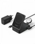 Anker Ładowarka MagGo 15W 3w1 składana czarna EU