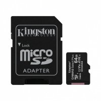 Kingston Karta pamięci microSD 64GB Canvas Select Plus 100MB/s Adapter 