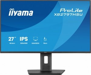 IIYAMA Monitor ProLite 27 cali XB2797HSU-B1 IPS,FHD,HDMI,DP,120Hz,2xUSBv3.2,        2xUSB-C, 350 CD, 2x2W, HAS 150/PIVOT