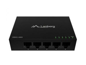 Lanberg Switch DSM1-1005 5X 1GB/S niezarządzalny Gigabit Ethernet Desktop 12V ( obudowa metalowa)