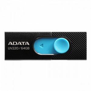 Adata Pendrive UV220 64GB USB2.0 Czarno-niebieski