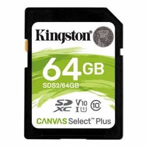 Kingston Karta pamięci SD 64GB Canvas Select Plus R100MB/s