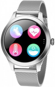 Garett Electronics Smartwatch Women Naomi Pro stalowy Srebrny