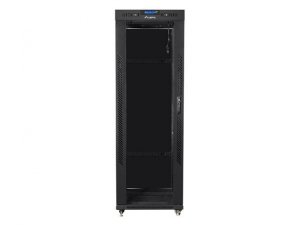Lanberg Szafa instalacyjna rack stojąca 19 37u 600x800 czarna, drzwi szklane lcd (Flat pack)