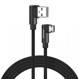 Savio Kabel z dwustronnym złączem USB Micro USB - USB A 1m, CL-161