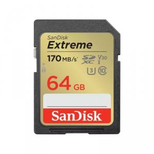 SanDisk Karta pamięci Extreme SDXC 64GB 170/80 MB/s V30 UHS-I U3