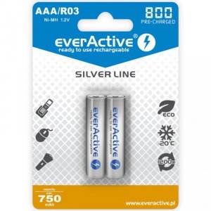 everActive Akumulatory R03/AAA 800 mAH blister 2 szt. technologia Ready To Use