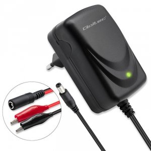 Qoltec Automatyczna ładowarka do akumulatora AGM GEL STD 6V | 1A |      Prostownik z sygnalizatorem LED