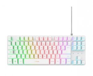 Trust Klawiatura gamingowa podświetlana GTX 833 Thado TKL biała