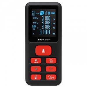 Qoltec Cyfrowy dalmierz laserowy | podświetlany LCD | 50m