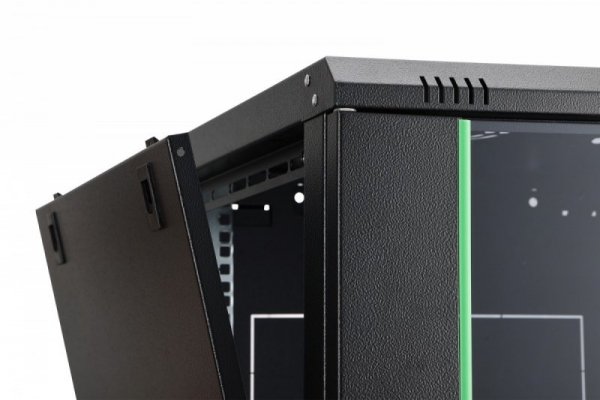 Digitus Szafa sieciowa wisząca Dynamic 19" 9U rack 474x600x600mm, drzwi szyba, czarna, niezłożona, 60kg