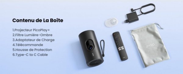 JMGO Projektor picoPlay, zestaw: stojak+powerbank