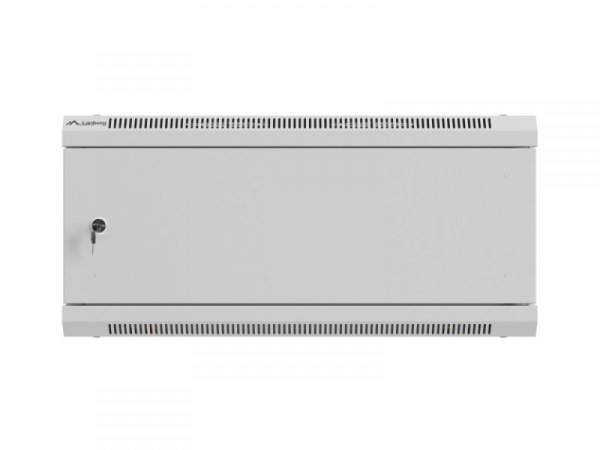 Lanberg Szafa instalacyjna rack wisząca 19 cali 4U 600x450 szara drzwi metalowe (flat pack)