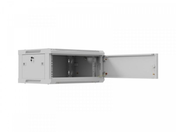 Lanberg Szafa instalacyjna rack wisząca 19 cali 4U 600x450 szara drzwi metalowe (flat pack)