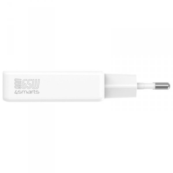 4smarts Ładowarka sieciowa PDPlug 65W GaN 2xUSB-C Biała