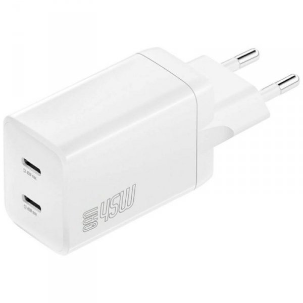 4smarts Ładowarka sieciowa PDPlug Dual 45W 2xUSB-C Biała