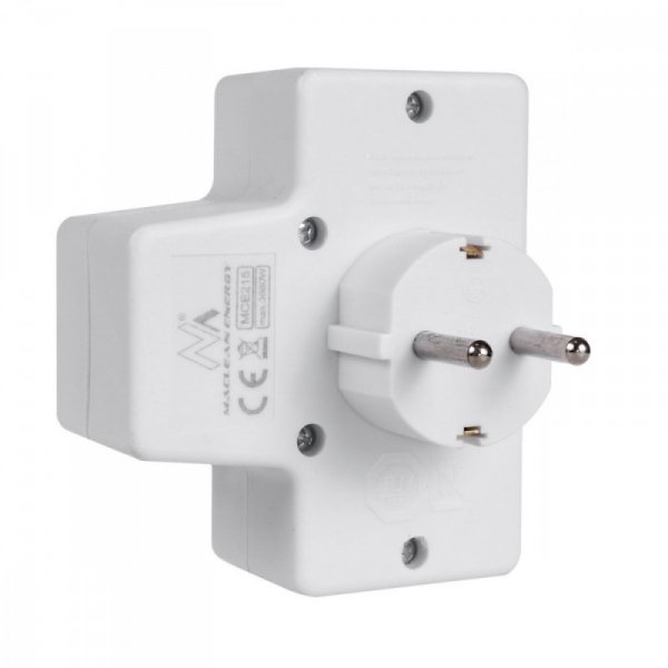 Maclean Gniazdko 1x16A 2x2.5A Schuko MCE215 z włącznikiem/wyłącznikiem, maks obciążenie 3680W, 2x wtyczka euro, 1x schuko