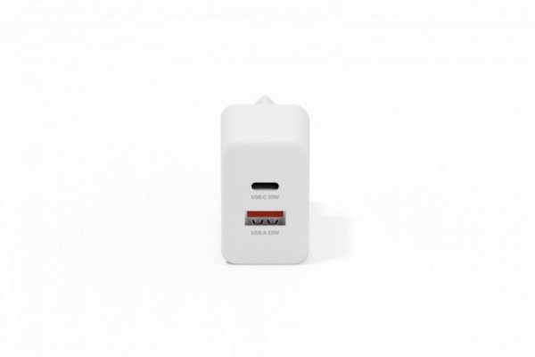 Digitus Ładowarka sieciowa GaN II 30W | 1x USB-C, 1x USB-A | PD 3.0, QC 3.0 | Biała