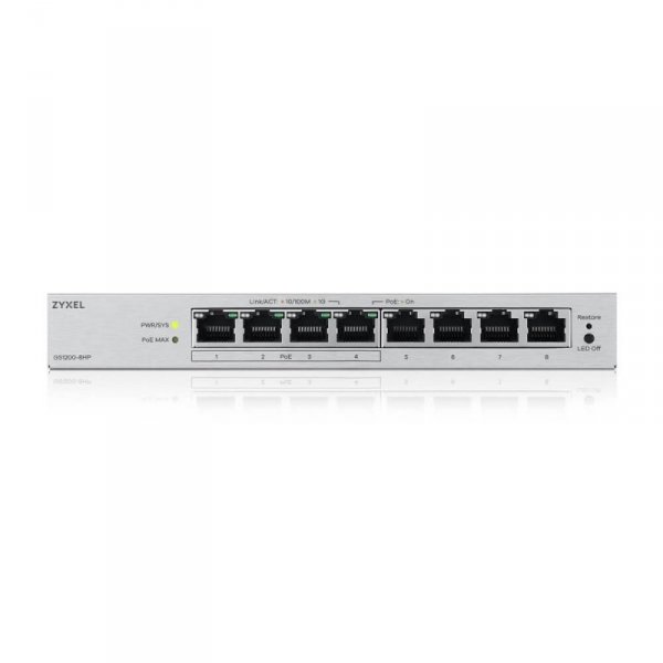 Zyxel Przełącznik POE 8xGE GS1200-8HPV3-EU0101F