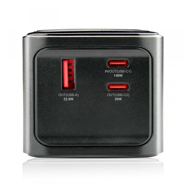 everActive Powerbank 27 000 MAH 2X USB-C 1X USB 162,5W QC4+ wbudowana latarka wyświetlacz LCD