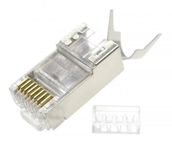 Gembird Wtyk modułowy przelotowy ekranowany CAT7 15u złocony CAT7 15u złocony, 50 szt. w opakowaniu