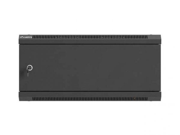 Lanberg Szafa instalacyjna rack wisząca 19 cali 4U 600x450 czarna drzwi metalowe (flat pack)