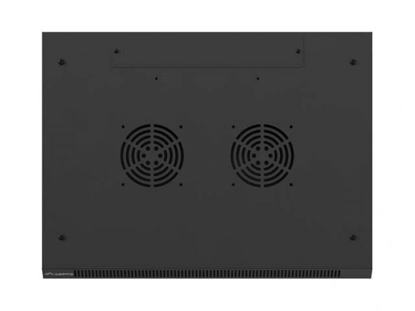 Lanberg Szafa instalacyjna rack wisząca 19 cali 4U 600x450 czarna drzwi metalowe (flat pack)