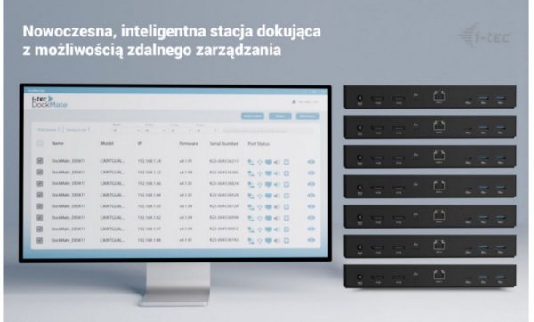 i-tec Stacja dokująca Thunderbolt 4 Intelligent Dual Display Power Delivery 90W 2x DP Video TB AUDIO LAN  USB-A 10Gbps USB-C 10 