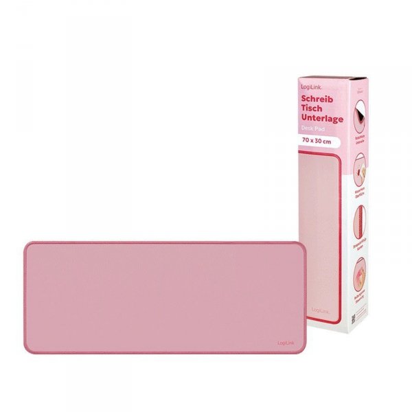 LogiLink Podkładka na klawiaturę i mysz, XXL, różowa