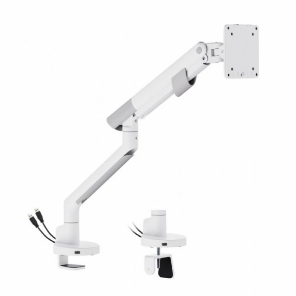 ART Uchwyt biurkowy gazowy do 1 monitora LED/LCD 17-35" L-29GD 2-11kg 2xUSB 3.0 Premium White