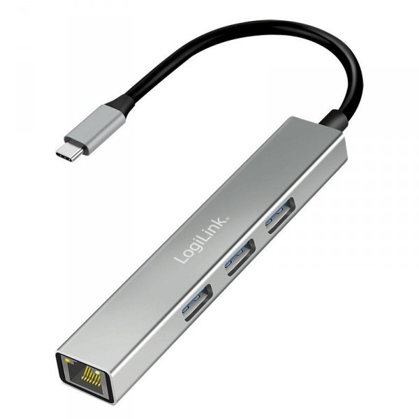 LogiLink HUB USB3.2 3xUSB-A, 1x RJ45 Gigabit Ethernet