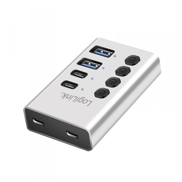 LogiLink Hub 4xUSB3.2 Gen1 z przełącznikiem on/off