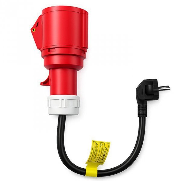 Qoltec Adapter siłowy do ładowarek EV | gniazdo CEE 16A 5P | Przejściówka 400V na SCHUKO 230V | max 16A | 3.5kW
