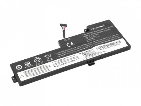 Movano Bateria 01AV419 do Lenovo T470 T480 A475 A485 - 2000 mAh (23 Wh)