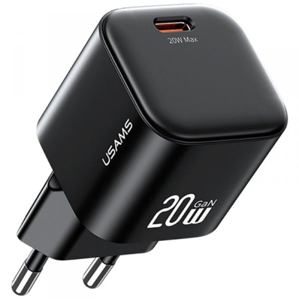 USAMS Ładowarka sieciowa JO Series CC260 20W USB-C + kabel USB-C/Lightning 1m biała