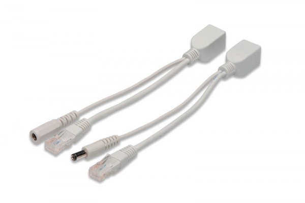 Digitus Zestaw pasywnych kabli PoE FastEthernet 10/100Mbps DC 5.5mm/2.1mm